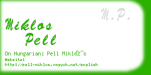 miklos pell business card